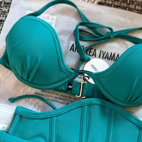 Andrea Iyamah Gura Crest Bikini Set Womens Size XS/ US 2-4 Color - Ocean